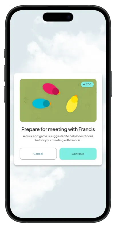 Zen+ Health proactive wellbeing reminder notification