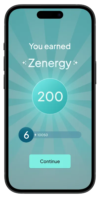 Zen+ Health Zenergy momentum meter screen